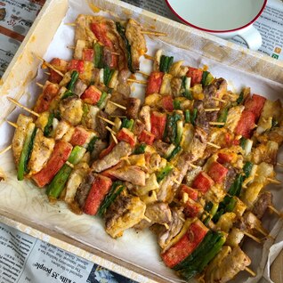 お肉と野菜とカニカマ焼き